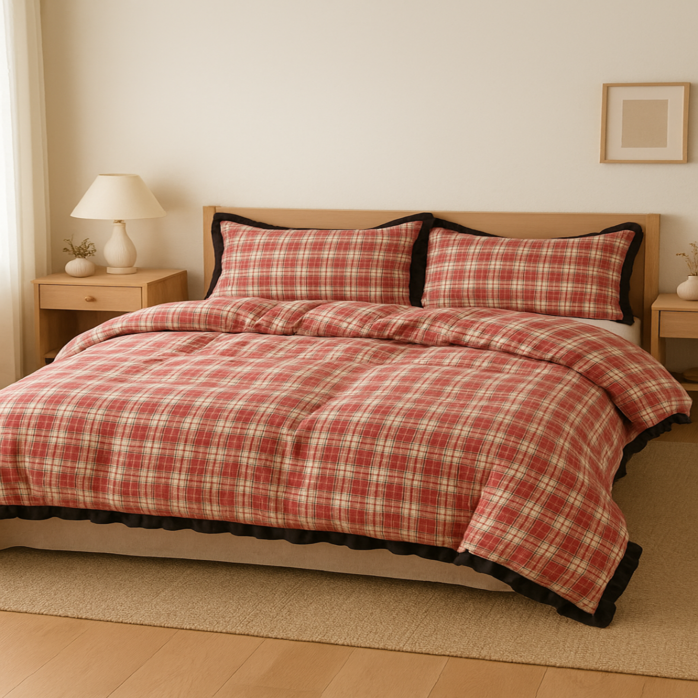 Classic Plaid Double-Yarn Bedding Set
