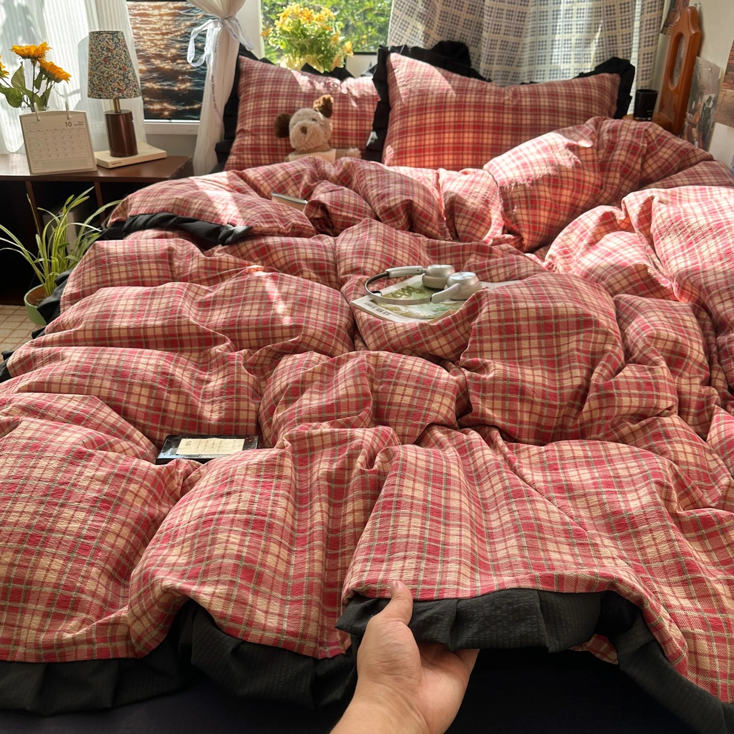 Classic Plaid Double-Yarn Bedding Set